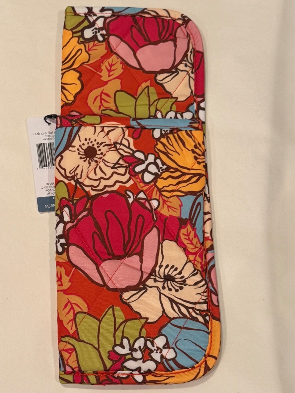 Vera Bradley Curling Iron / Flat Iron Cover Travel Case Midday Garden Floral NEW